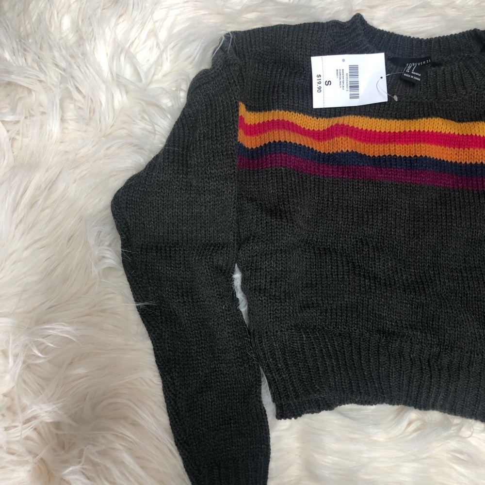 Multicolored Cropped sweater - Picture 2 of 3